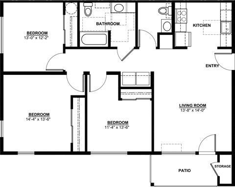 Fern Ridge 3 Bedroom Floor Plan A